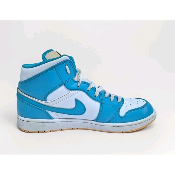 Jordan 1 Mid Aquatone Men's Size 12 Blue White Retro Vintage Sneakers DQ8426-400 - Picture 4 of 10